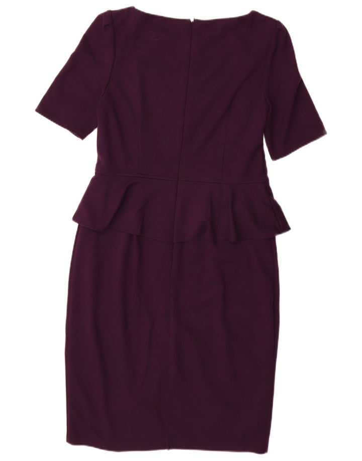 MARKS & SPENCER Peplum-kjole til kvinder DK 14 Medium Lilla Polyester
