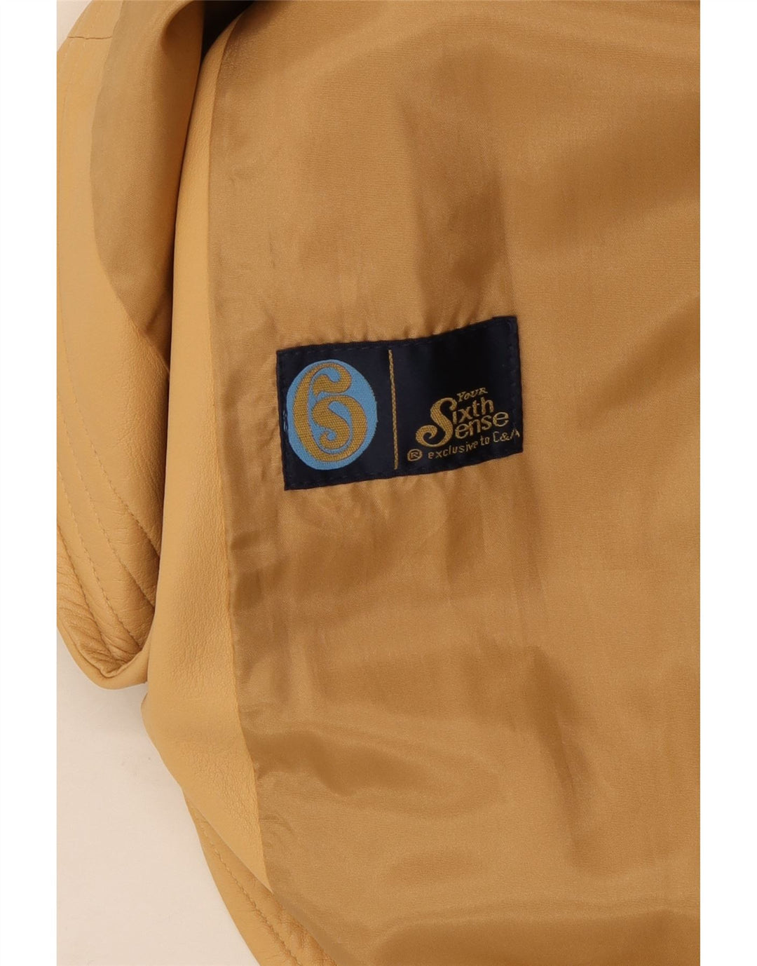 Din sjette sans læderfrakke til kvinder UK 12 Medium Beige