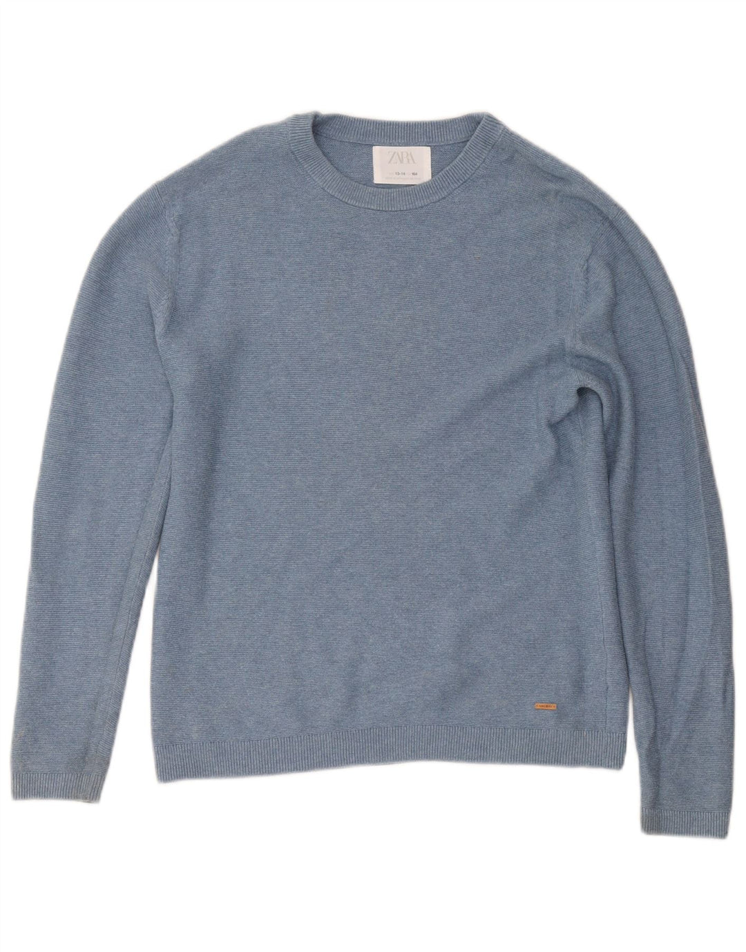 Zara drenge sweater med rund hals 13-14 år blå bomuld