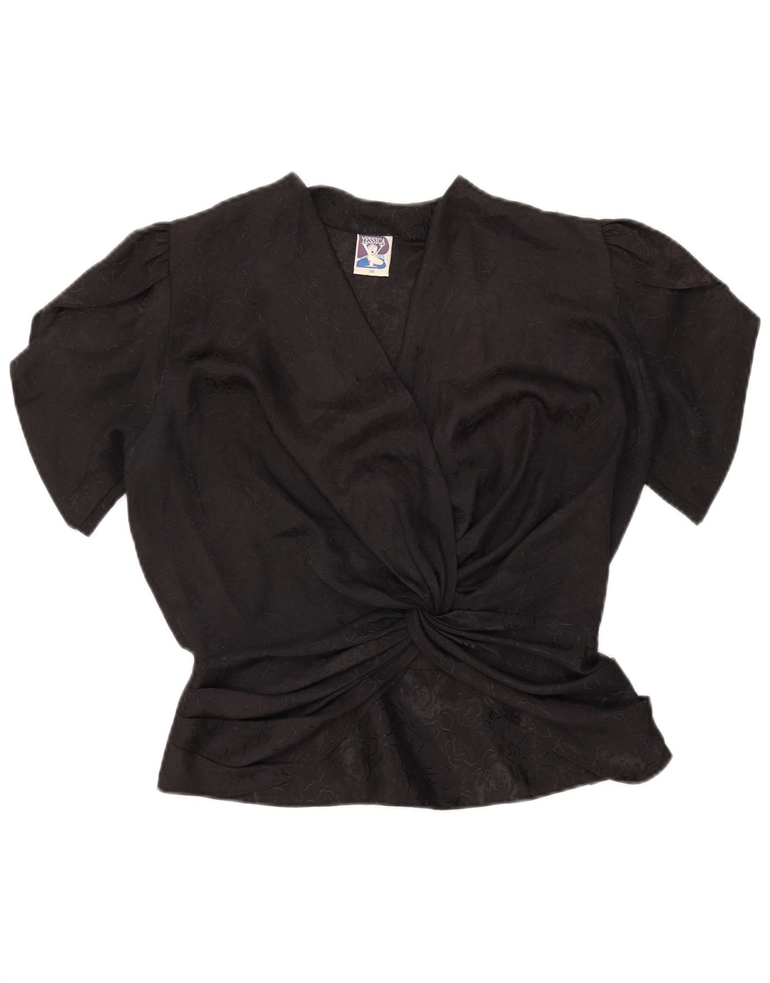 Yessica Dame bluse Top EU 38 Medium Black Floral Polyester
