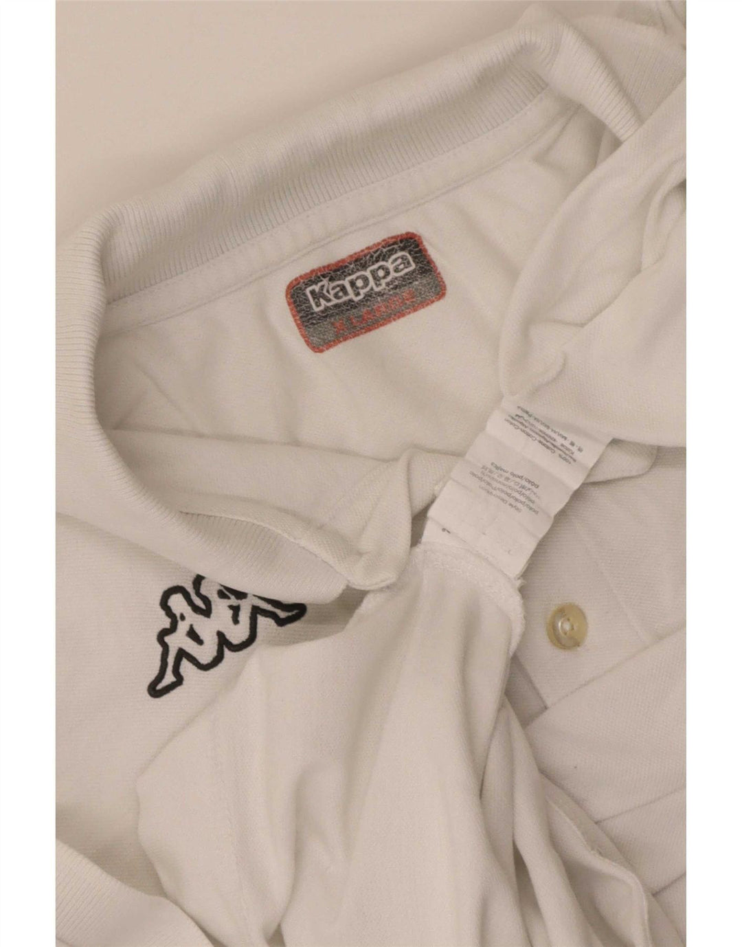 Kappa herre poloshirt XL hvid bomuld