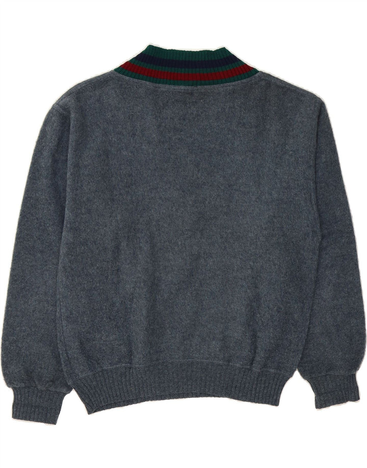 TOUCHE Mens V-Neck Jumper Sweater VMedium Navy Blue Wool Vintage Touche and Second-Hand Touche from Messina Hembry 