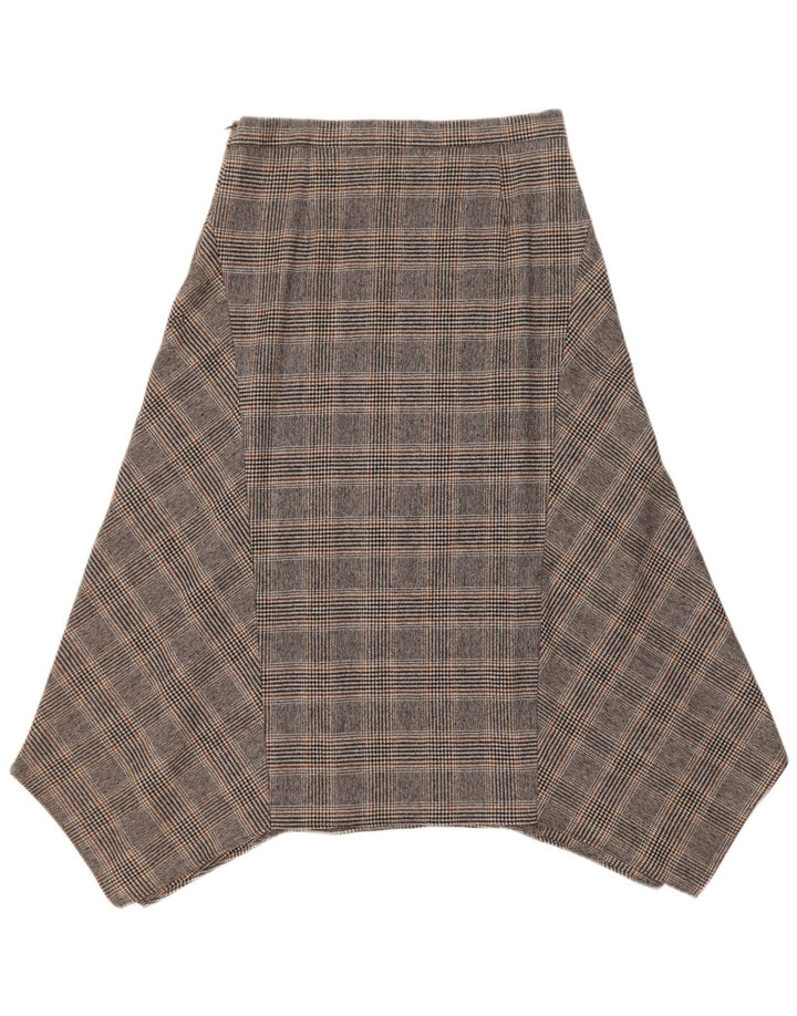 Massimo Dutti Dame asymmetrisk nederdel EU 40 Medium W30 Grå ternet uld