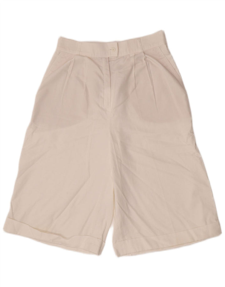 LE TRUC Bermuda-shorts med høj talje til kvinder EU 38 Medium W26 Hvid