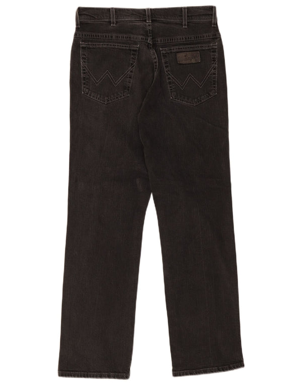 Wrangler Herre Texas Stretch Straight Jeans W32 L30 Sort Bomuld