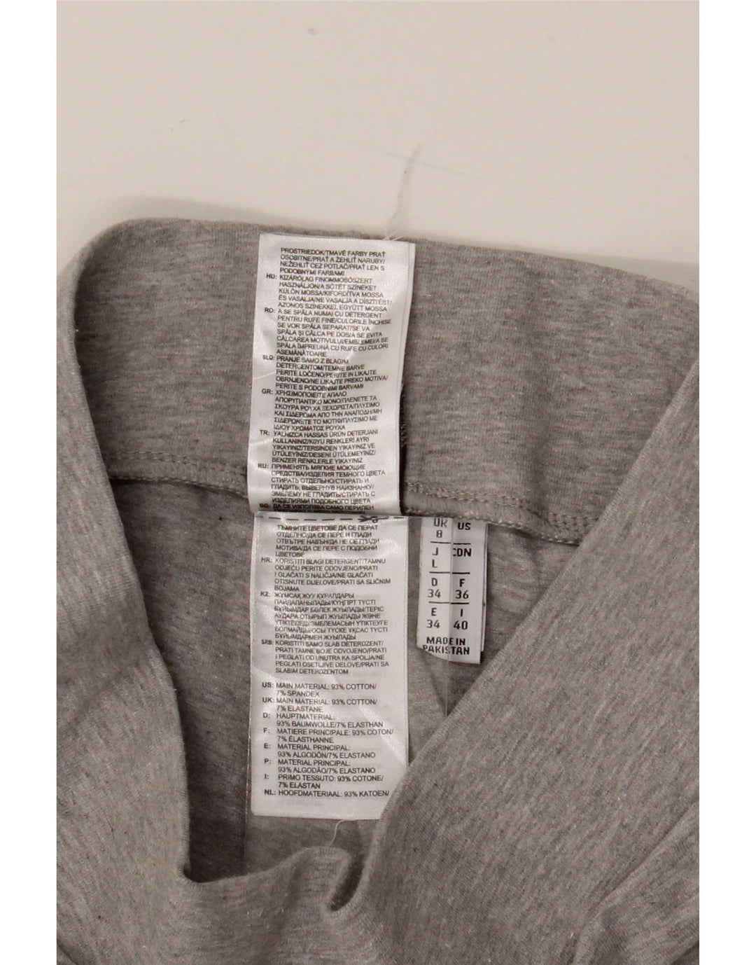 Adidas Dame Leggings UK 8 Small Grå Bomuld