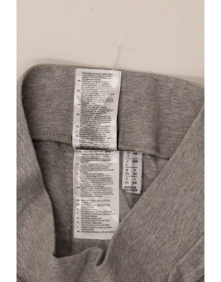 Adidas Dame Leggings UK 8 Small Grå Bomuld