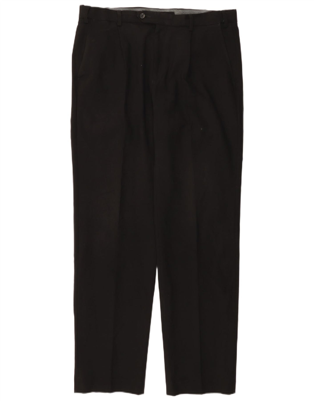 MARKS & SPENCER Herre Regular Fit Suit Bukser W36 L33 Sort polyester