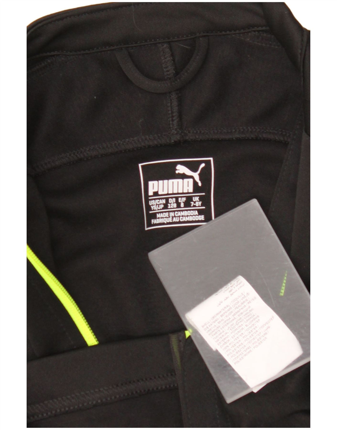 PUMA Træningsdragt topjakke til drenge 7-8 år Sort polyester