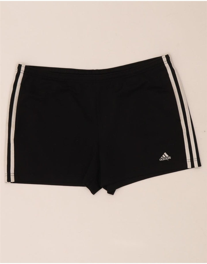 ADIDAS sportsshorts til kvinder UK 14 Medium Sort polyester