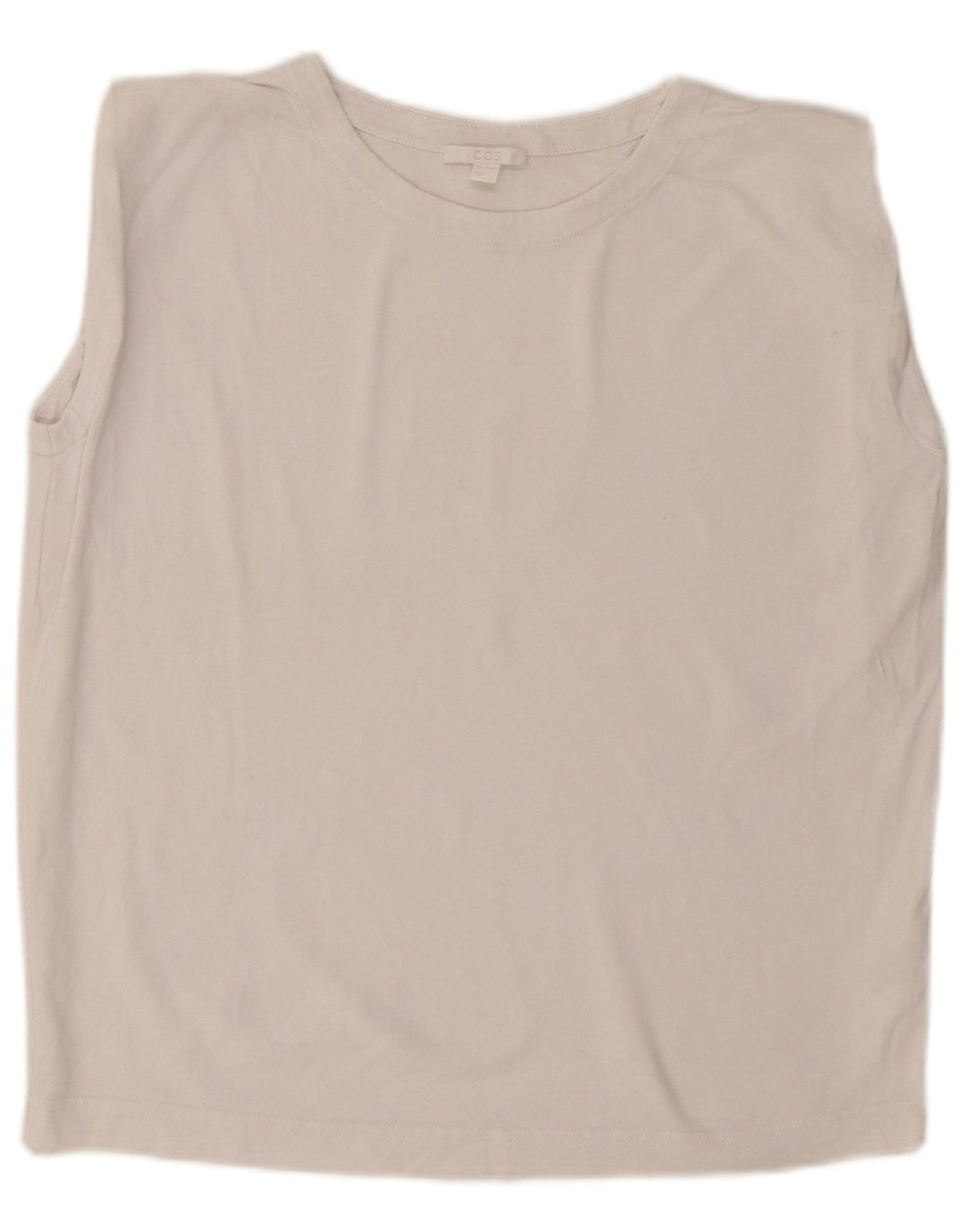 Cos Dame Oversized Vest Top UK 6 XS Hvid Bomuld