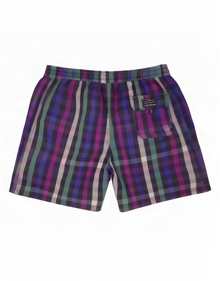 Marks & Spencer Badeshorts til mænd Stor flerfarvet Gingham Bomuld