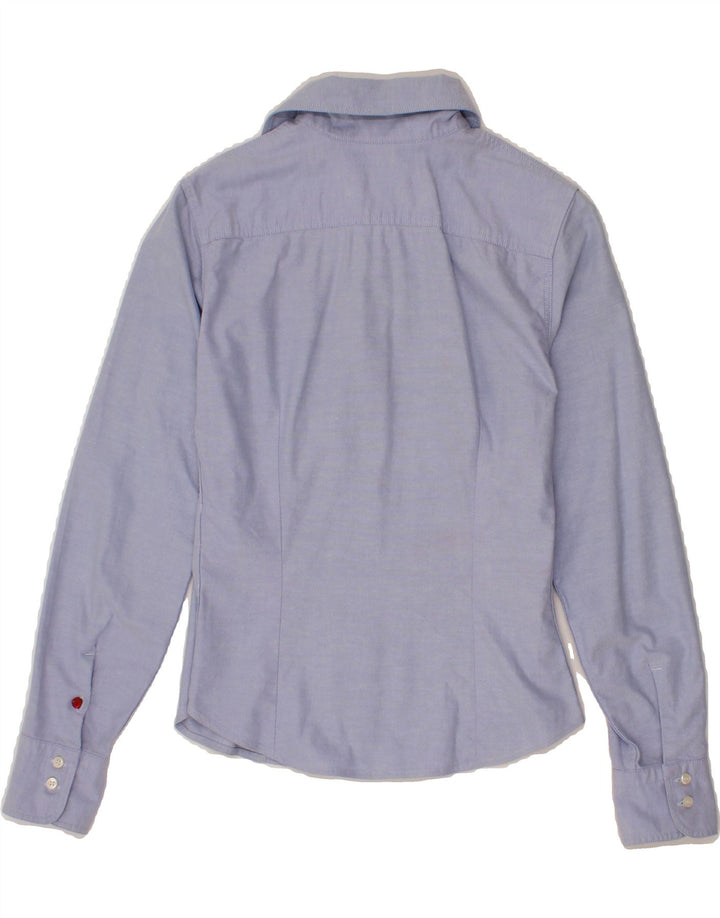 MURPHY & NYE Womens Shirt UK 6 XS Blue Cotton Vintage Murphy & Nye and Second-Hand Murphy & Nye from Messina Hembry 