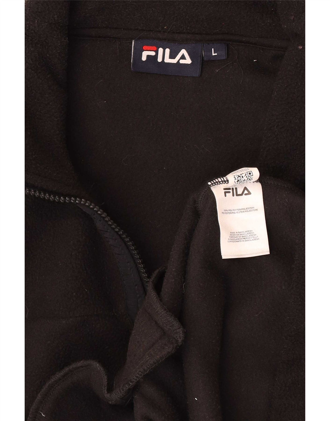 Fila Herre Fleecejakke UK 40 Stor Sort Polyester