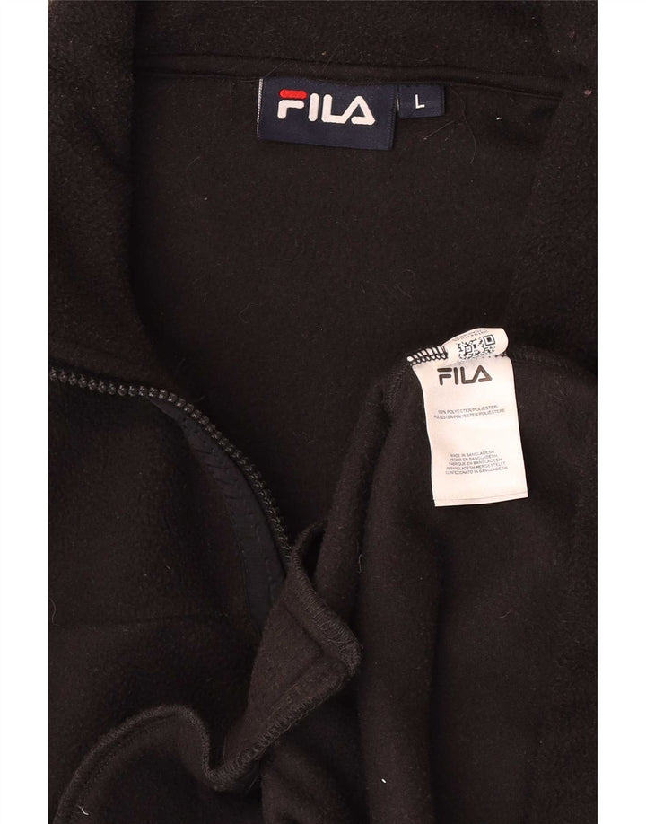 Fila Herre Fleecejakke UK 40 Stor Sort Polyester