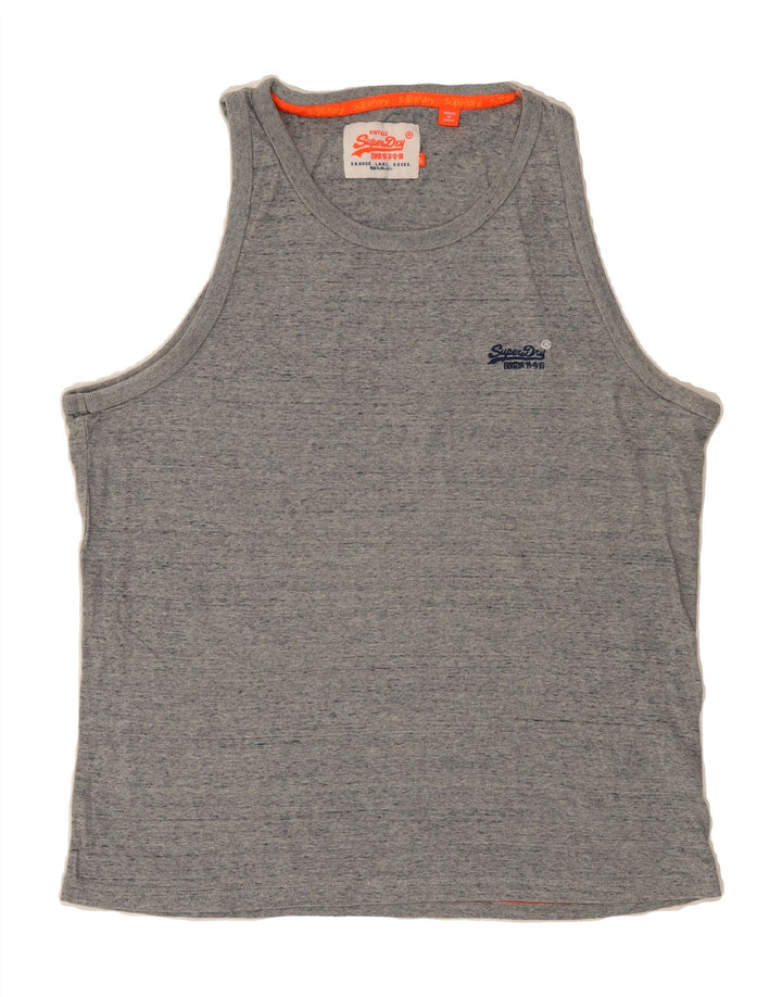 SUPERDRY Womens Vest Top UK 20 2XL Grey Cotton Vintage Superdry and Second-Hand Superdry from Messina Hembry 
