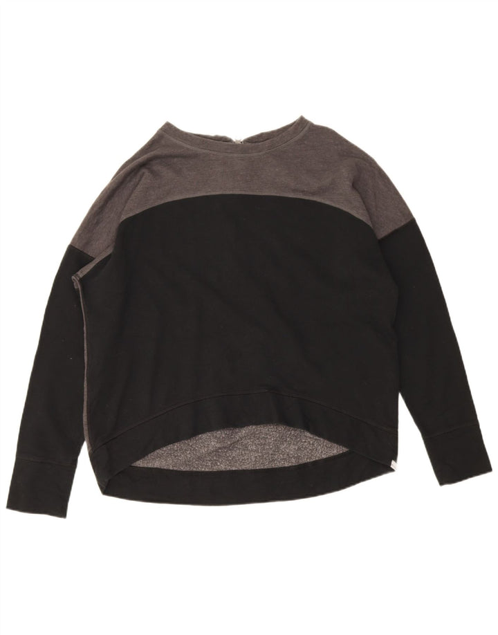 CHAMPION Womens Crop Sweatshirt Jumper UK 16 Large Grey Colourblock