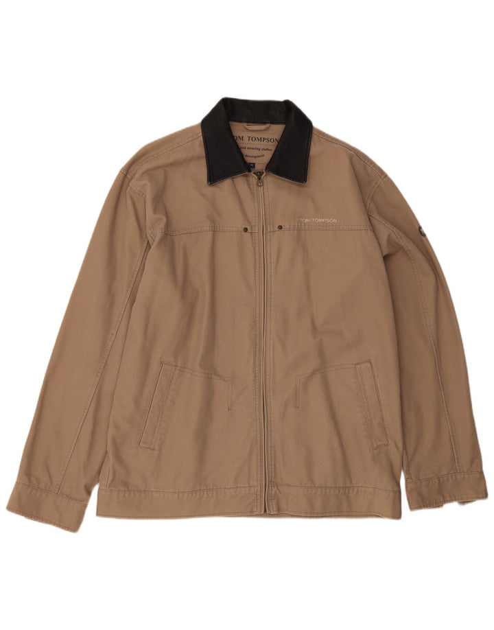 Tom Tompson Herre Bomber Jacket UK 42 XL Beige Bomuld