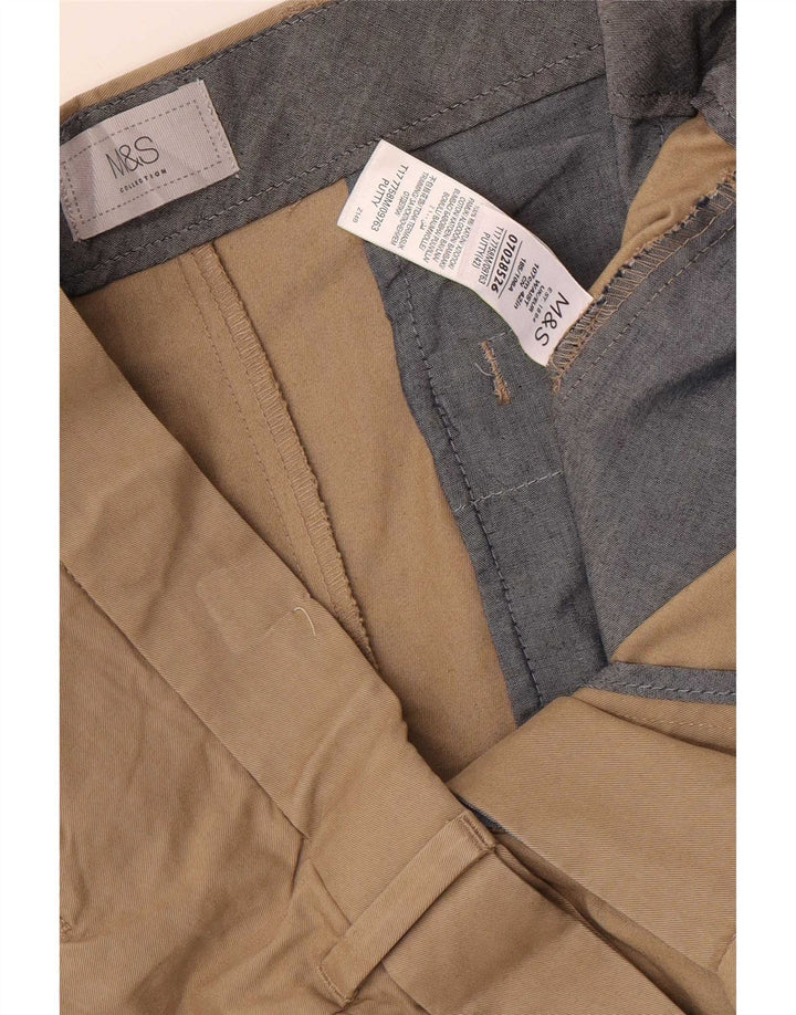Marks & Spencer Herre Chino Shorts W42 2XL Beige Bomuld