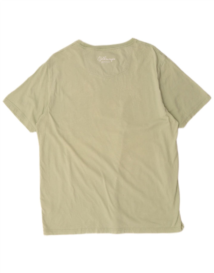 Fat Face Herre Grafisk T-Shirt Top Stor Grøn Bomuld