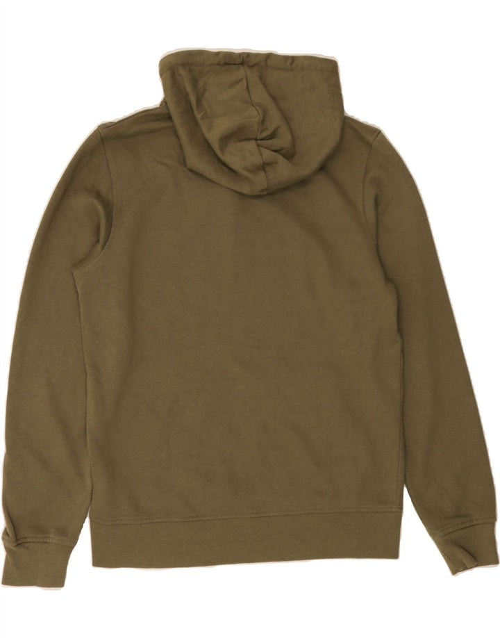 JACK & JONES Mens Hoodie Jumper Small Khaki Cotton Vintage Jack & Jones and Second-Hand Jack & Jones from Messina Hembry 