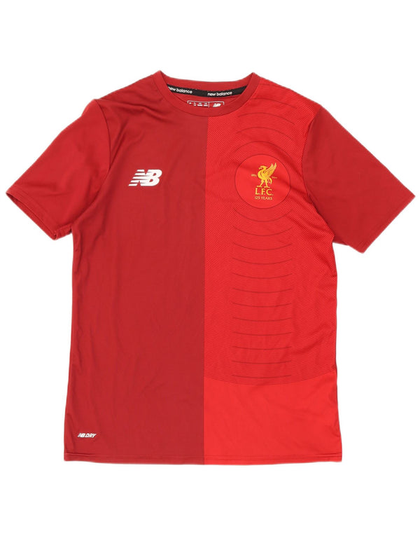 New Balance Boys Liverpool Grafisk T-shirt Top 10-11 år Rød Colourblock