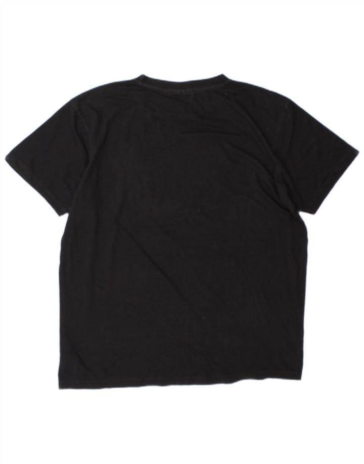 Fila Herre Grafisk T-Shirt Top Stor Sort Bomuld