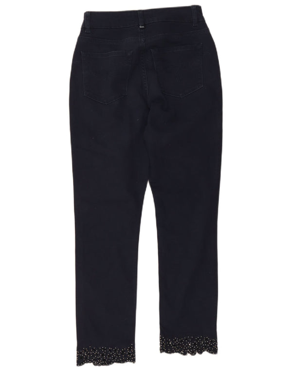 Ted Baker Womens Cropped Jeans W26 L24 Marineblå Blomsterbomuld