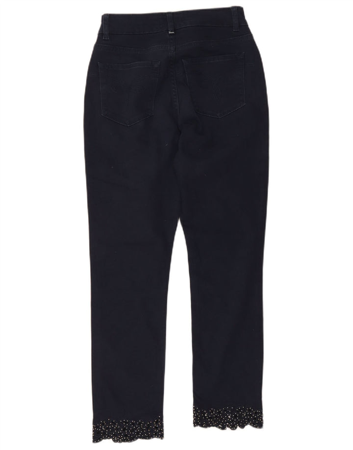 Ted Baker Womens Cropped Jeans W26 L24 Marineblå Blomsterbomuld