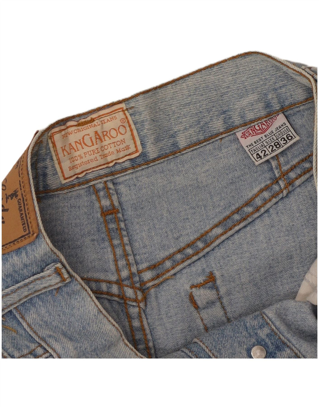 Kænguru Dame Denim Nederdel W28 Medium Blue Bomuld