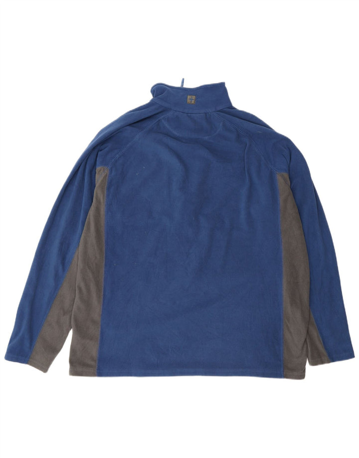 Mountain Warehouse Herre lynlås hals fleece jumper stor blå farveblok
