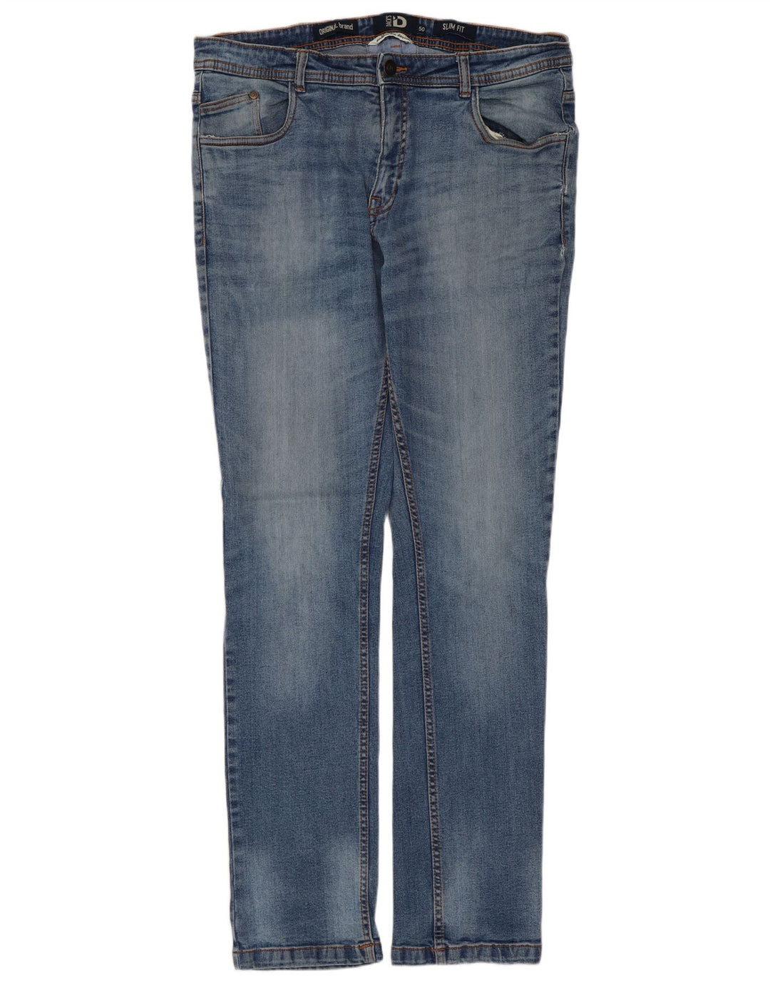 DACK'S Herre Slim Jeans IT 50 Large W34 L31 Blå Bomuld