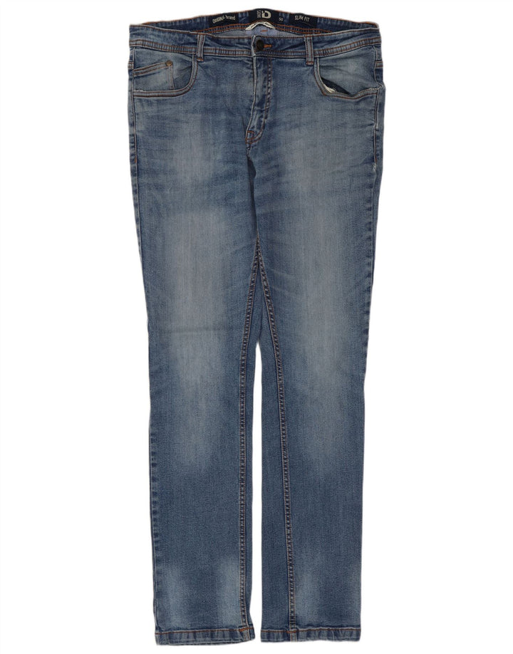 DACK'S Herre Slim Jeans IT 50 Large W34 L31 Blå Bomuld