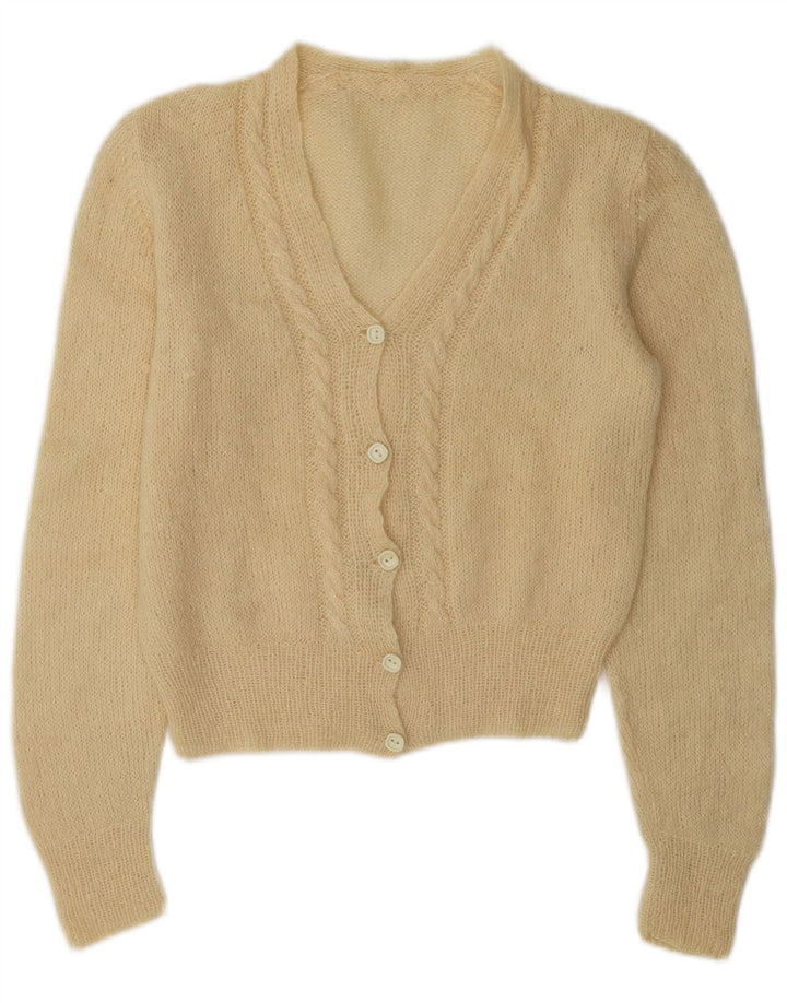 Vintage dame cardigan sweater UK 12 Medium Off White