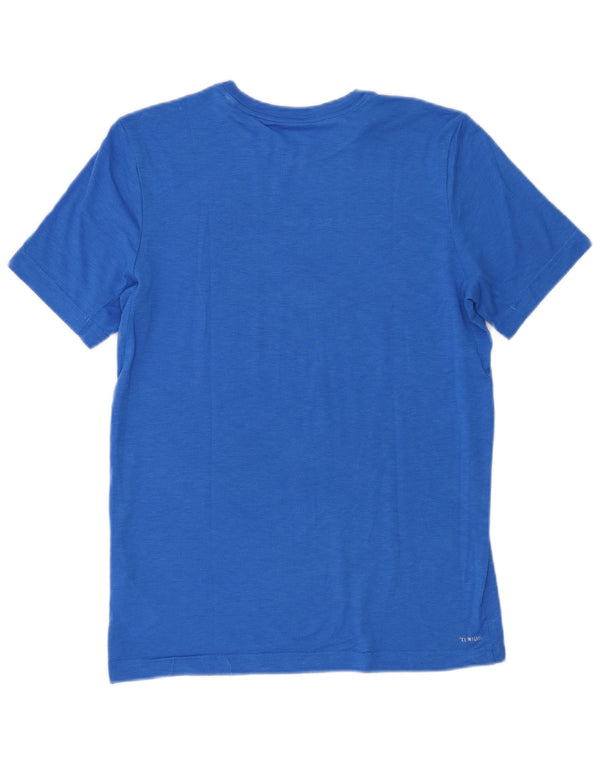 Adidas drenge Climalite grafisk t-shirt top 13-14 år stor blå polyester