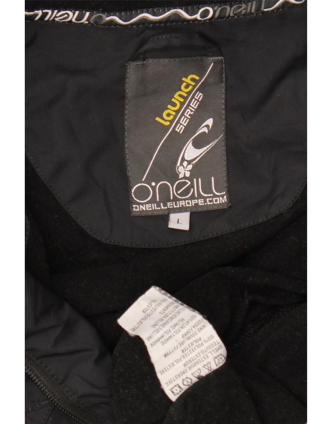 O'Neill Herre Hooded Windbreaker Jacket UK 40 Large Black Polyester