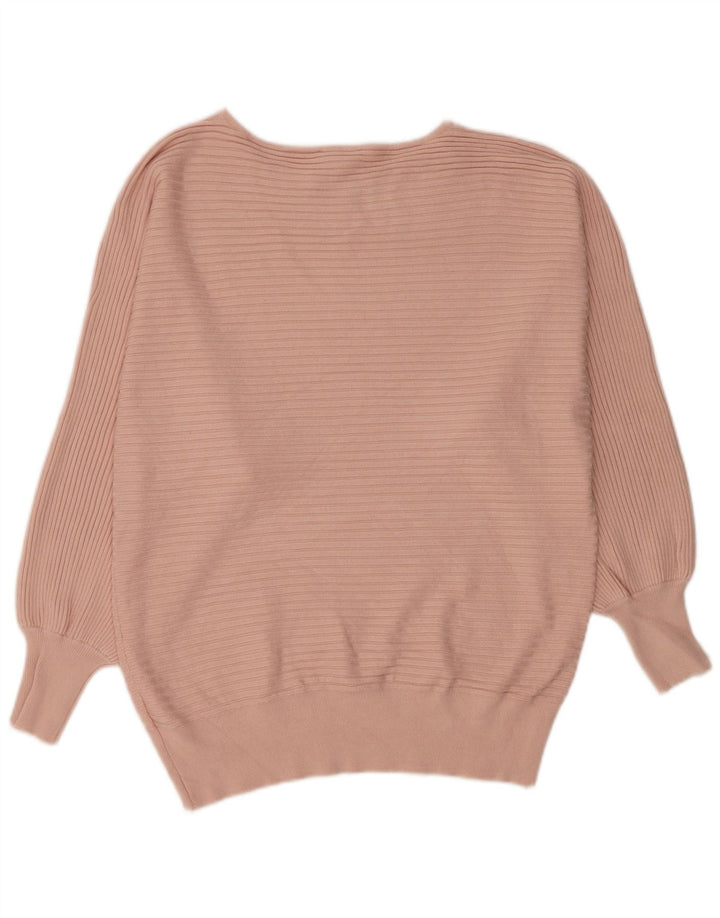 Phase Eight Dame Boat Neck Jumper Sweater UK 14 Medium Pink Viscose