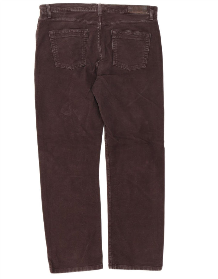 Marks & Spencer Herre Regular Casual Bukser W36 L31 Brun Bomuld