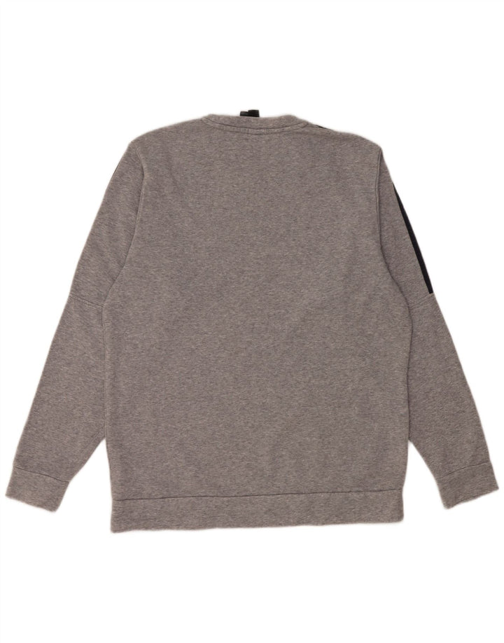 Adidas Sweatshirt-trøje til mænd, stor grå flækket bomuld