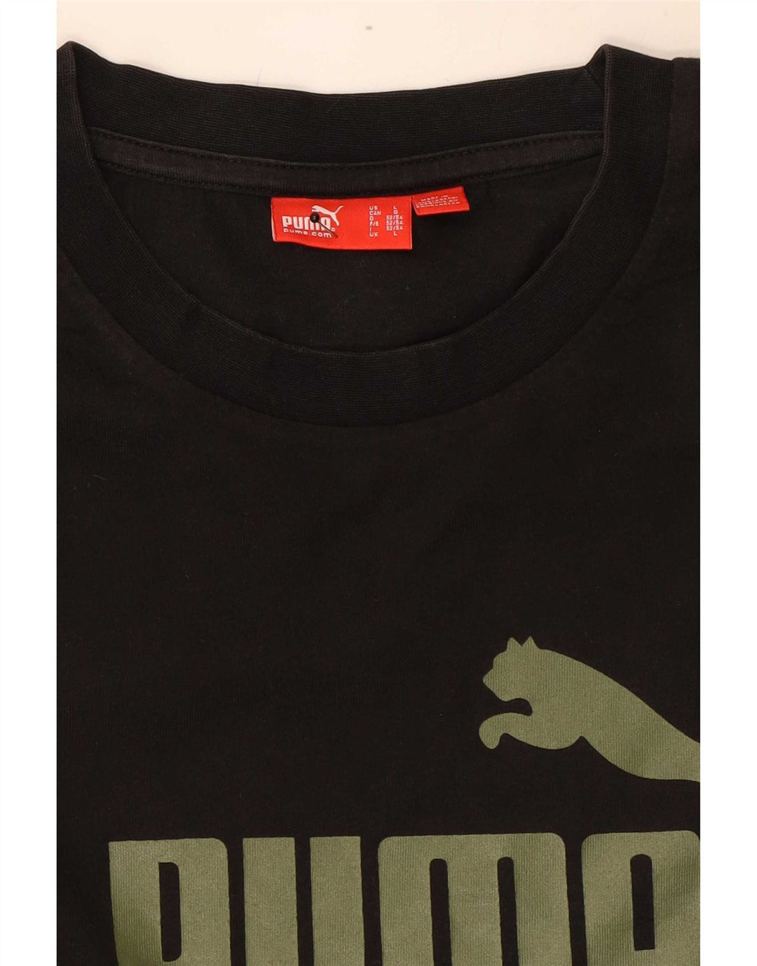 Puma Herre Grafisk Top Langærmet Stor Sort