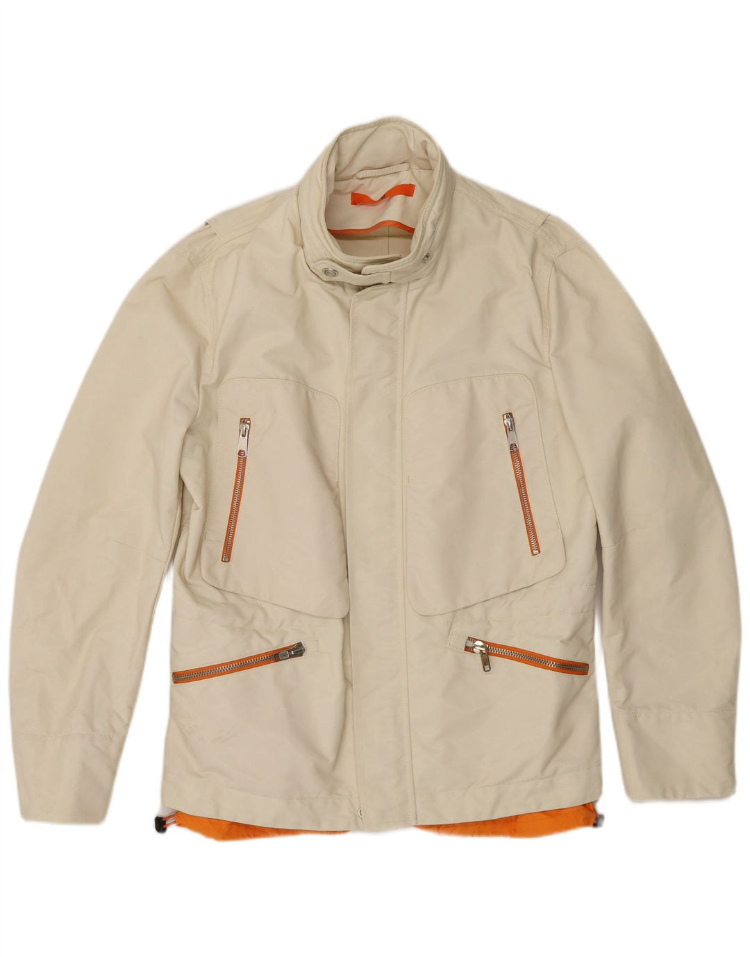 Dondup Herre Hooded Utility Jacket IT 50 Large Off White Polyamid