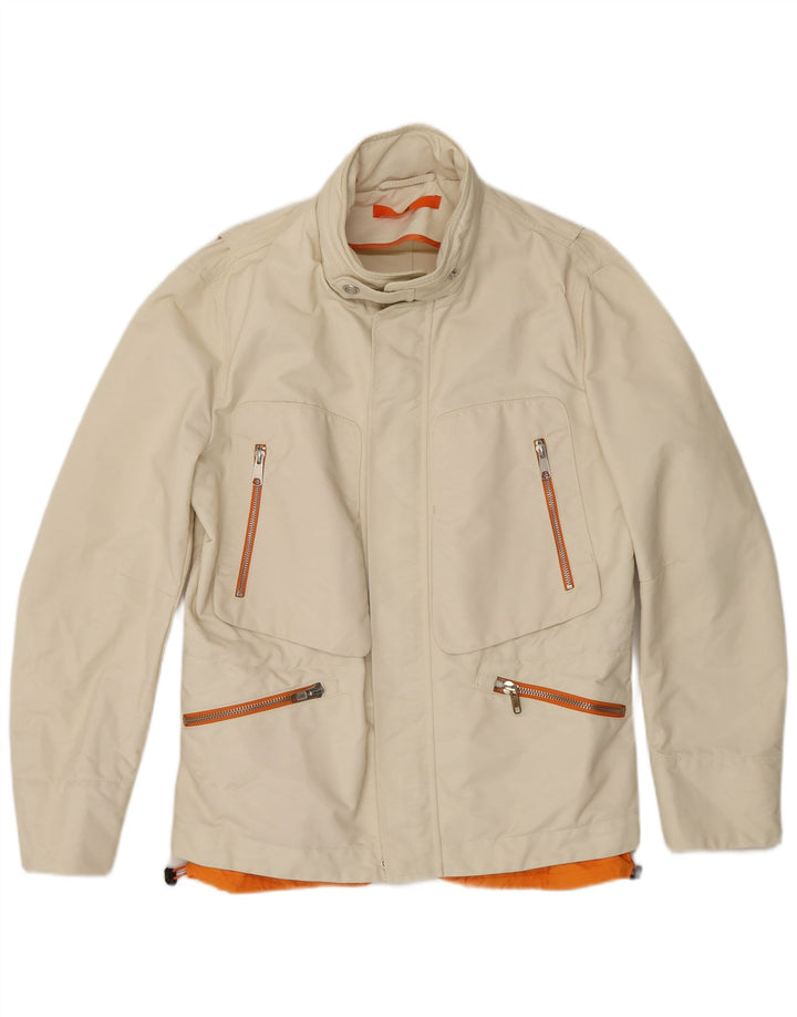 Dondup Herre Hooded Utility Jacket IT 50 Large Off White Polyamid