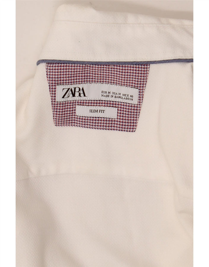 Zara Herre Slim Fit skjorte Medium White