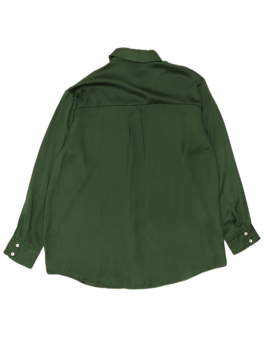 Zara Oversized skjorte til kvinder UK 10 Lille grøn polyester