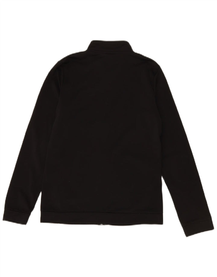 PUMA Girls Graphic Tracksuit Top Jacket 13-14 Years Black Polyester