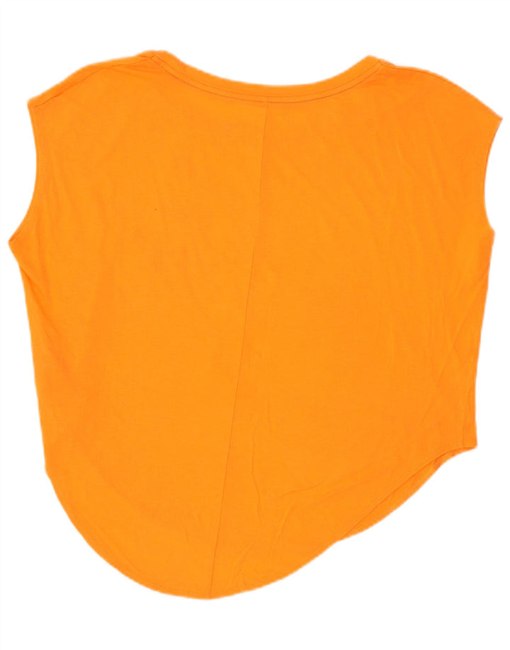 Nike Dame Grafisk Vest Top UK 14 Medium Orange Bomuld