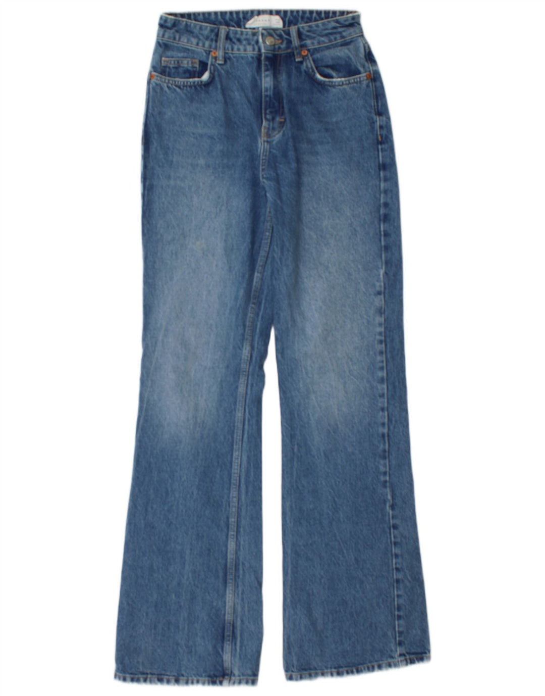 TOPSHOP Dame Bootcut Jeans W26 L32 Blå Bomuld