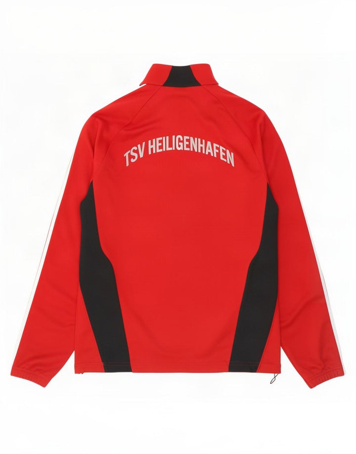 Adidas Herre Grafisk Pullover Træningsdragt Top UK 44/46 Stor Rød Colourblock