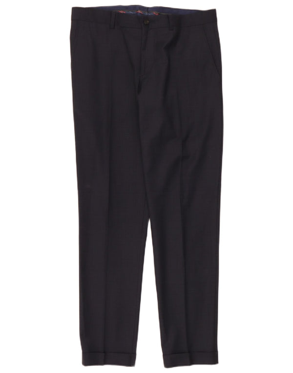 Zara Herre Slim Chino Bukser EU 40 Medium W31 L30 Navy Blue