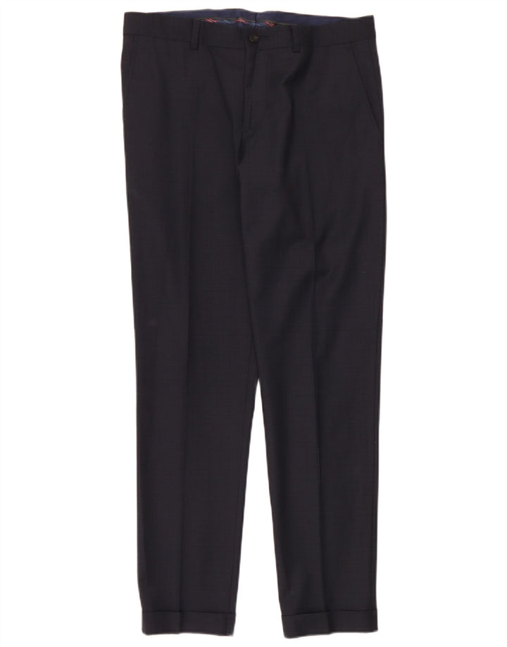 Zara Herre Slim Chino Bukser EU 40 Medium W31 L30 Navy Blue